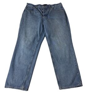 J.Crew Jeans Womens tagged 31 Blue High Rise Straight Button Fly 25.5" inseam